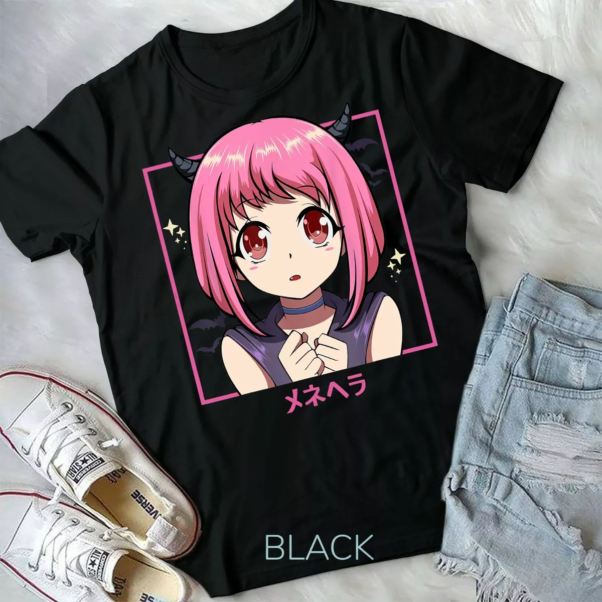 Japanese Anime Girl Punk Evil - Pastel Menhera Kawaii Unisex Form T-shirt