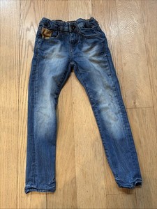 Zara Boys Blue Ripped Slim Jeans Size 7