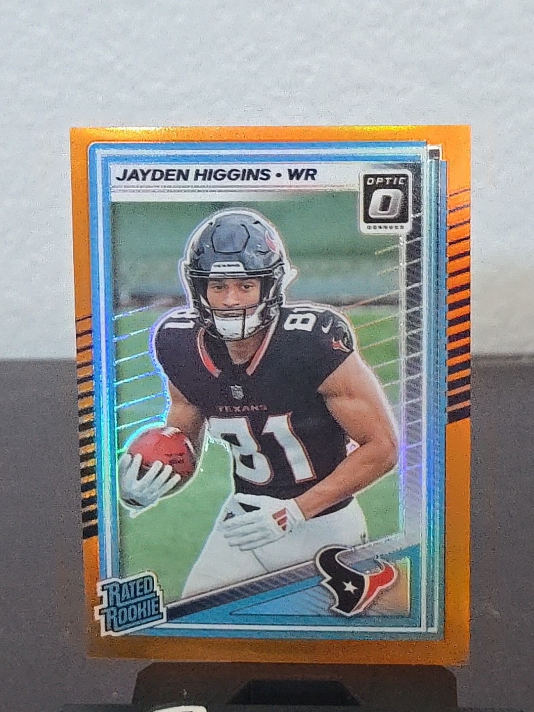 2025 Donruss Optic Jayden Higgins /299 Orange Holo Houston Texans Rookie #225 RC