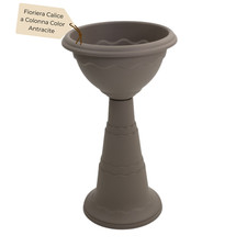 VASO FIORIERA A COLONNA IN PLASTICA VARI COLORI PER ESTERNO INTERNO GIARDINO