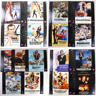 Laserdisc PAL Film Sammlung 17x 007 James Bond Goldfinger Octopussy Golden Eye