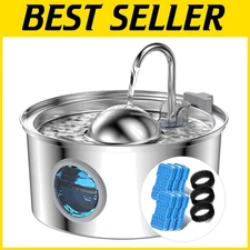 Healthy Stainless Steel Cat Fountain, 3.2L Capacity