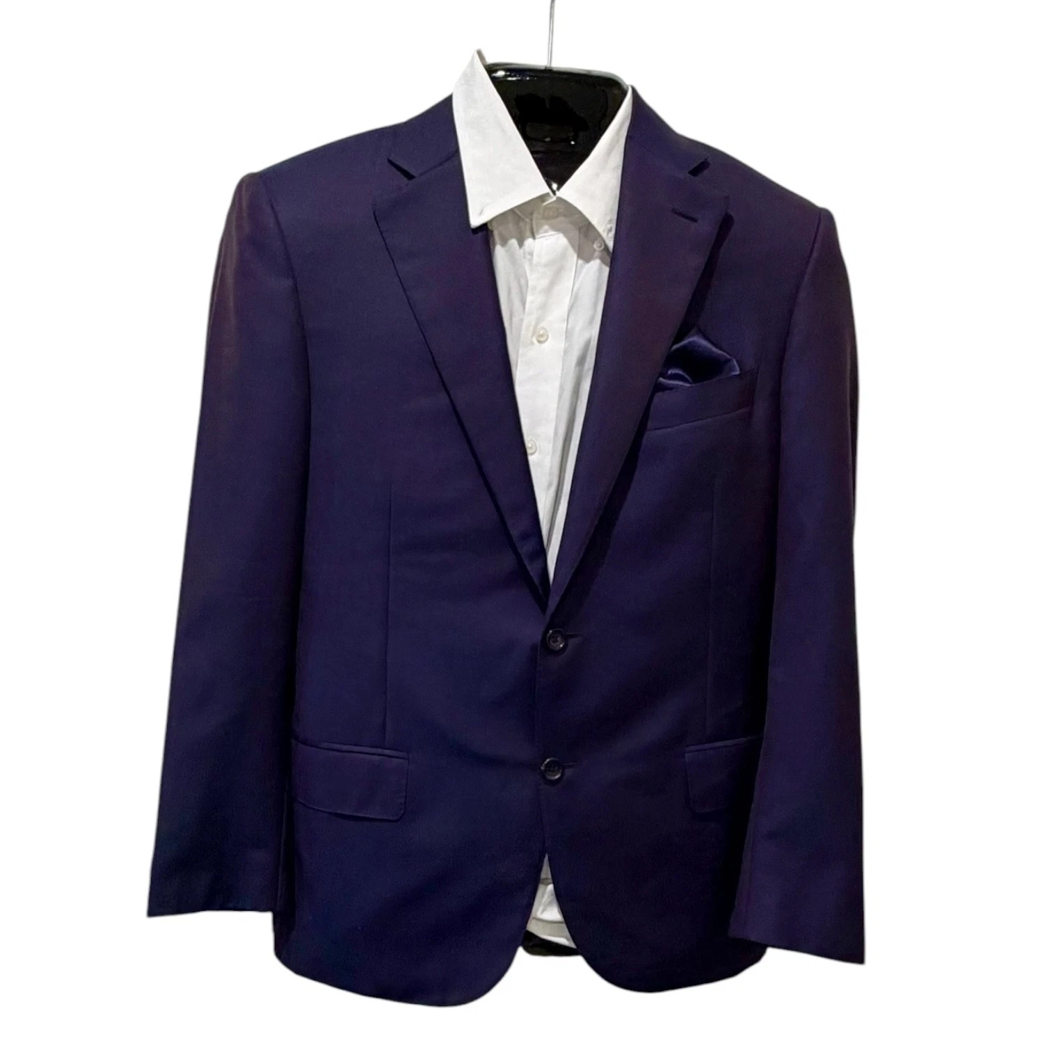Canali Travel Blazer 38R 40R Navy Purple Wool Mohair Sport Coat Made Italy
Opens in a new window or