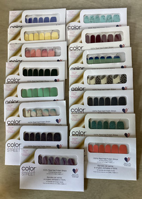 Lot 15 Color Street Nail Polish Strips Multicolor Assorted Designs