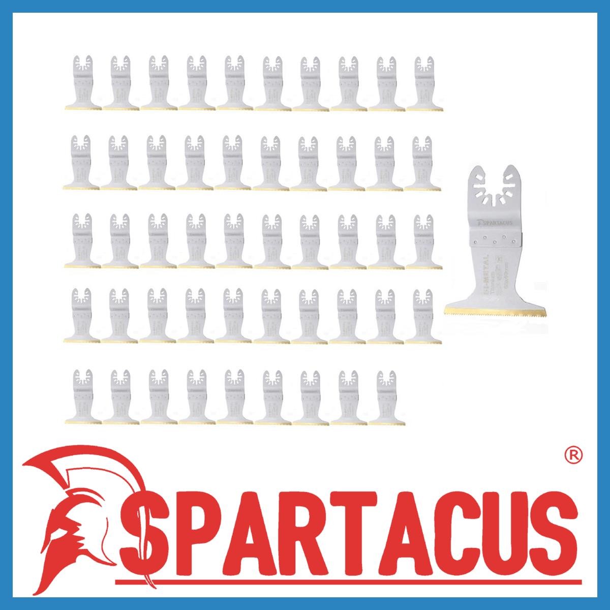 50 x Spartacus 65mm MultiTool Metal BiM Blade Black & Decker Fein Multi Master