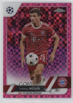 2022 Chrome UEFA Club Competitions Pink X-Fractor /250 Thomas Muller Müller 12zw