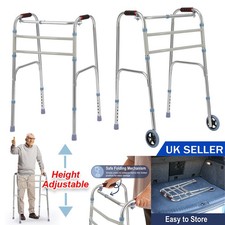Folding Walking Frame | Lightweight Walker Adjustable Folding Zimmer Walking Aid