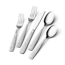 40PCS Stainless Steel Silverware Set, Modern Flatware Set for Kitchen, Mirror...