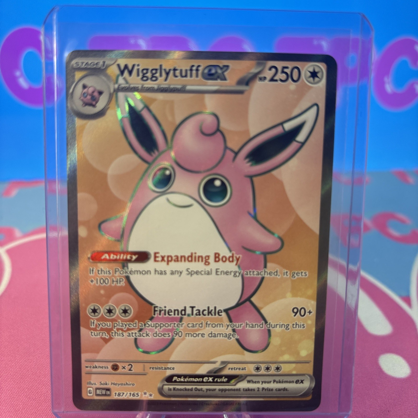 Wigglytuff ex - 187/165 - Ultra Rare - Scarlet & Violet 151 - Pokemon Card - NM