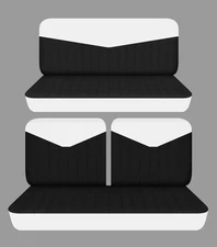 Fits 1949 to 1968 Chevy Bel Air 2door Front 50-50 top and Rear bench seat covers