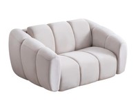 Sofa 2-Sitzer Modern Weiß Bequem Couch Polstersofa Wohnzimmer Design