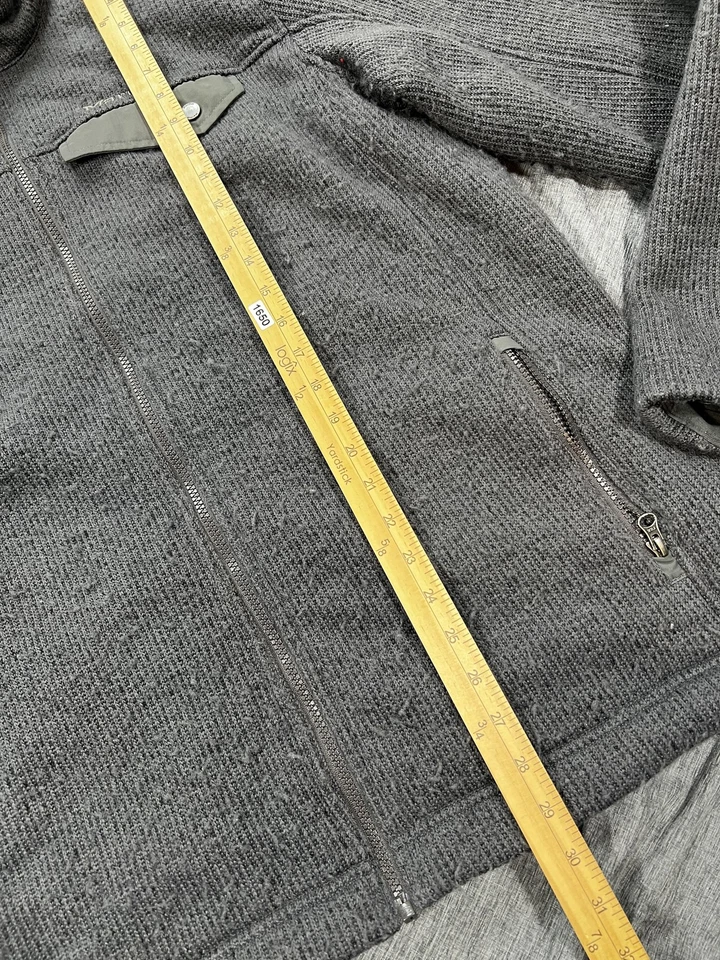 Marmot Jacket Mens XL Gray Wool Blend Fleece Full Zip Sweater Knit P43960 - Image 4 of 4