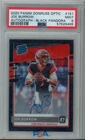 2020 Donruss Optic Joe Burrow Black Pandora On Card Auto RC 2/25 Bengals PSA 9