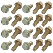 20sets 3/8-24 x 1" Thread Carbon Steel Grade 5 Hex Serrated Flange Screw Bolt