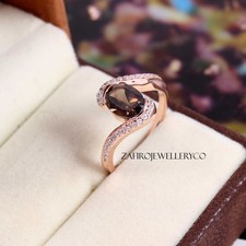 Smoky Quartz Ring, Stackable Ring, Beautiful Ring, 925 Sterling Silver