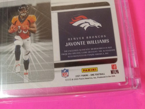 Javonte Williams 2021 Panini One 2 Color RPA 66/99 Dallas Cowboys Neu RB - Bild 7 von 8