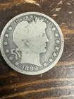 1899-P Barber Quarter 25c Silver US 90% Philadelphia