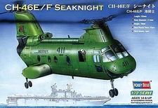 HobbyBoss CH-46E/F Sea Knight American - Plastic Model Helicopter Kit - 1/72