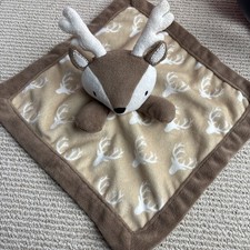 Levtex Baby Deer Baby Lovey Security Blanket Plush Lovie Brown Minky