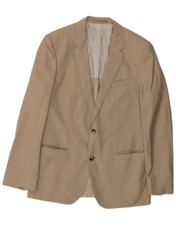 Hugo Boss Mens 2 Button Blazer Jacket EU 50 Large Beige Wool BV03