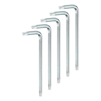 5 Stück Anti-Sabotage Torx Sechskantschlüssel T10 2,3'' langer Arm, weiß