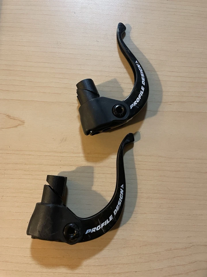 palancas de freno barra aerodinámica fibra carbono diseño perfil 3/uno palancas tri TT Foto 2 de 3