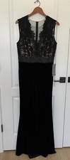 THEIA couture black gown, size 12, NWT