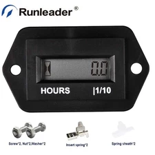 DC Digital Display Non-polar Time Accumulator Motorcycle Excavator Hour Meter