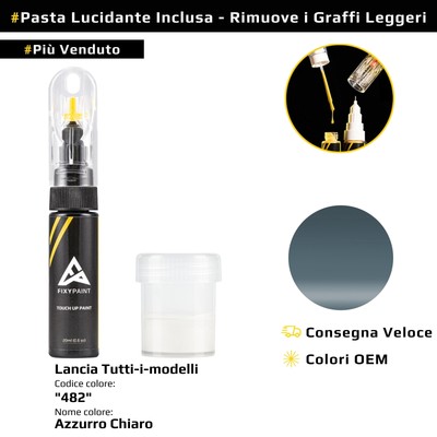 Touch up paint for Lancia all models code: 482 light blue