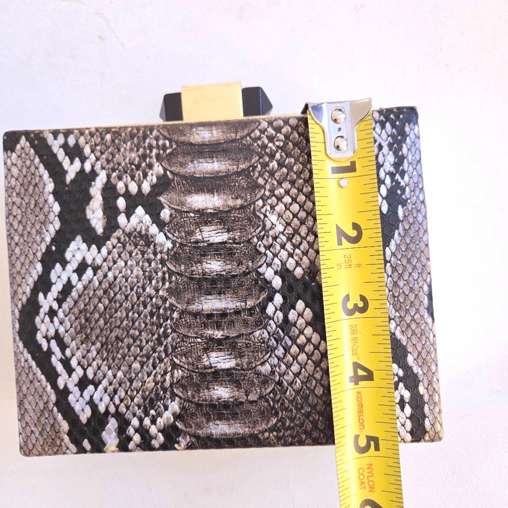 WANDLER Borsa a tracolla Sondra Roberts donna finto serpente convertibile pochette marrone