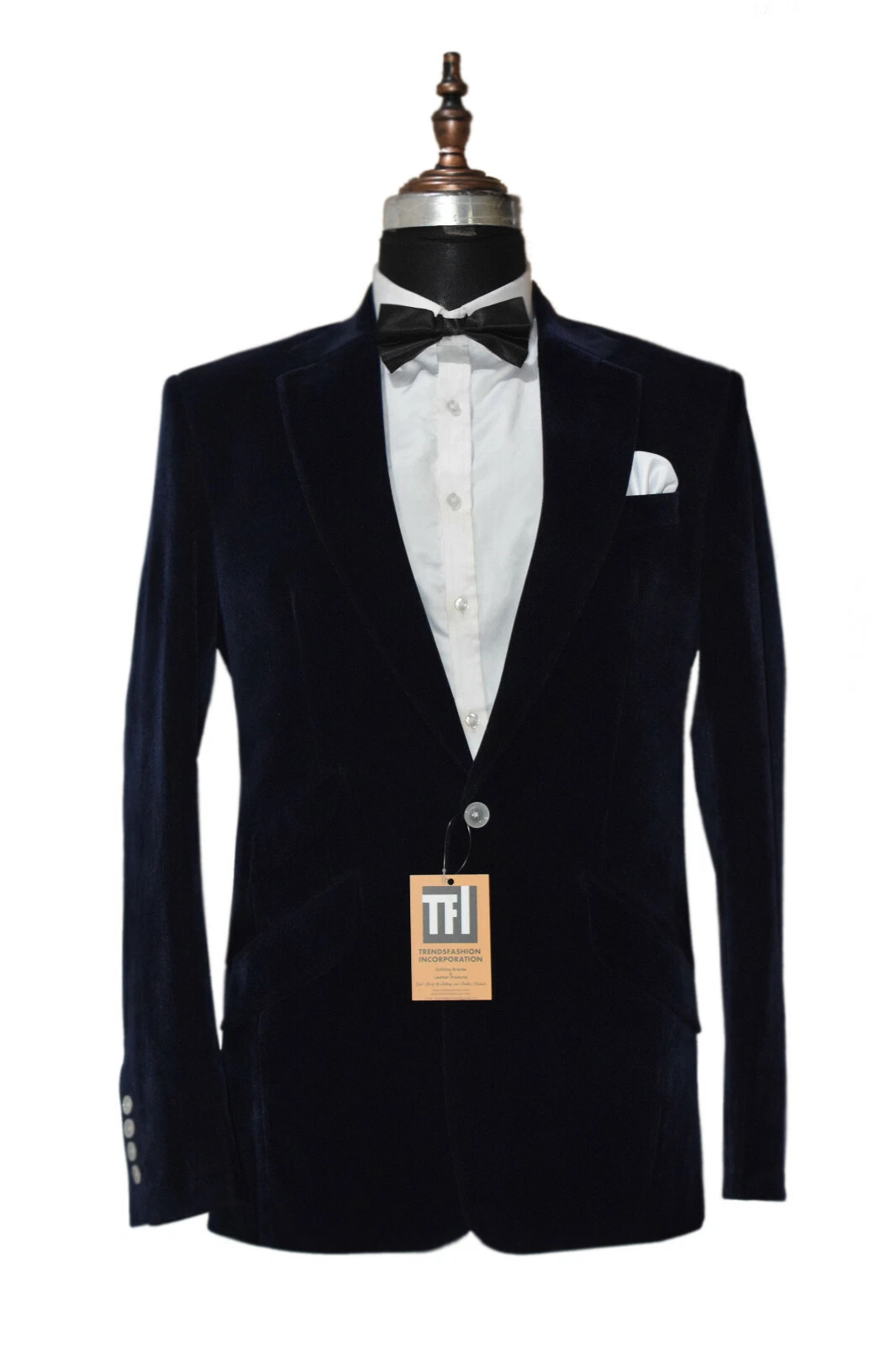 Special Gift For Him Navy Blue Smoking Jacket Designer Wedding Party Wear Blazer