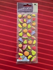 PUFFY FRUIT STICKERS BY STICKO - FREE SHIPPING