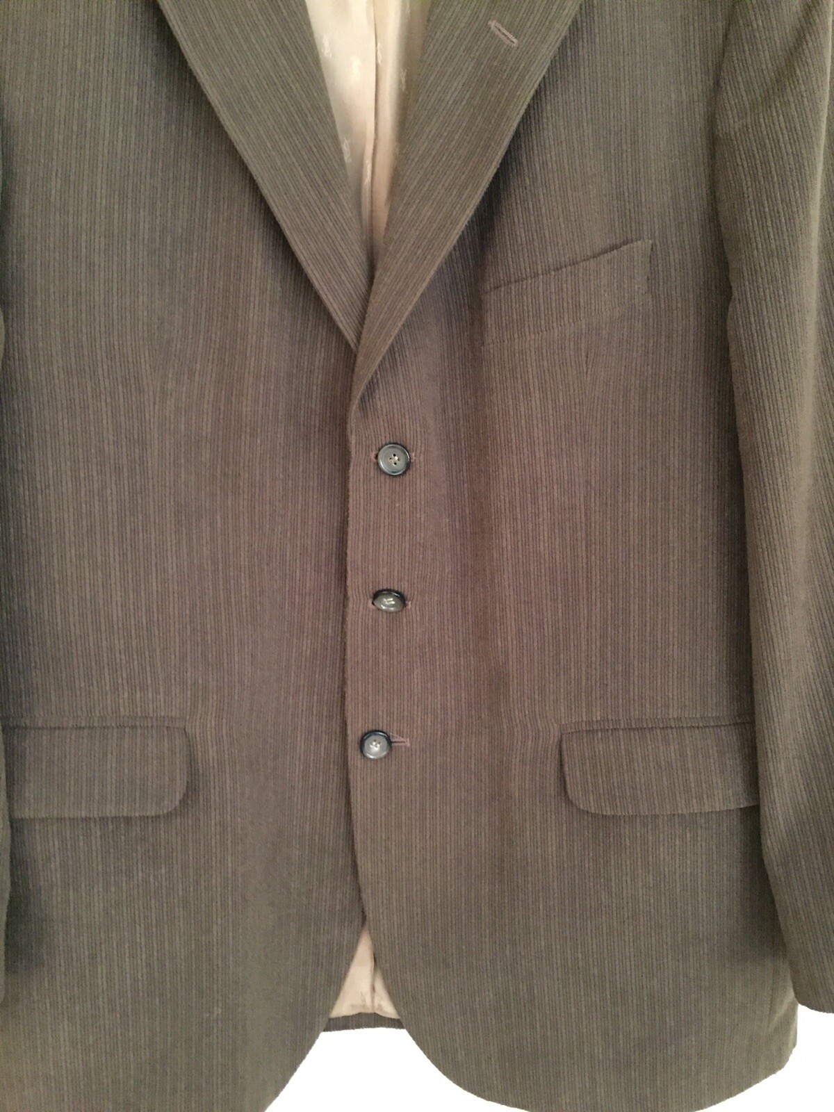 SAINT LAURENT YSL EUC Cappotto Giacca Sportiva Uomo Marrone Velluto a coste Doppio Ventilato Monopetto XL