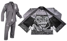 Raven Fightwear Men's Thor Nordic Uniform Premium BJJ Gi Grey