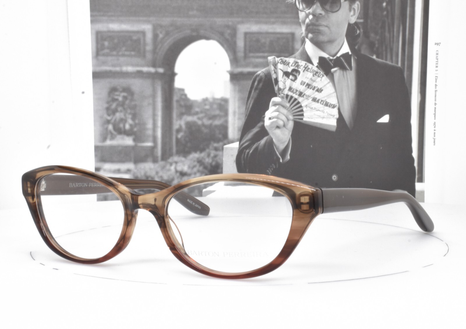 Очки Barton Perreira Коричнево-красный Кошачий глаз Япония GYR SOFIA 50-18-135