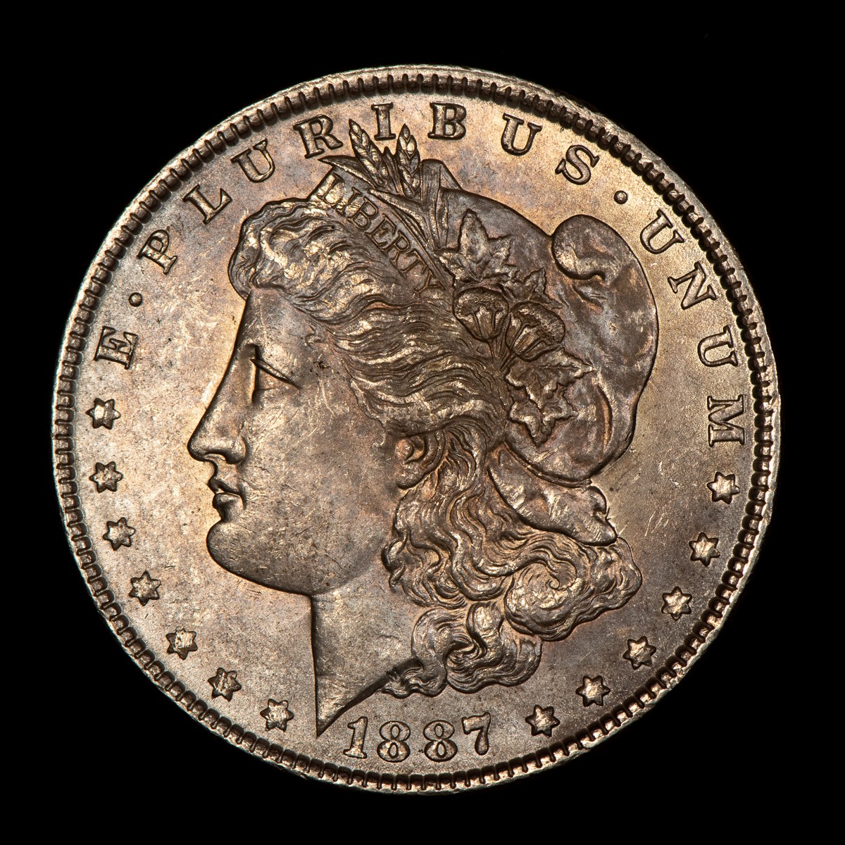 1887 $1 Morgan Silver Dollar - Luster - Top-100 VAM-12A