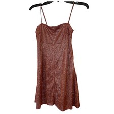 Urban Outfitters Pink Glitter Bodycon Slip Party Dress Fairy Glam Size Small