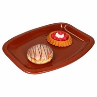 Ton-Servierplatte 35X25,5X3Cm Mediterran Grill-Teller Bbq Mittelalter Wikinger