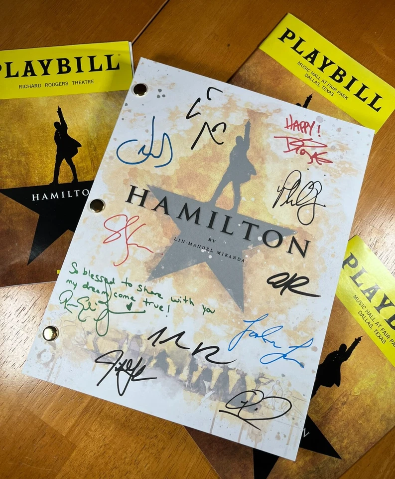 Hamilton Script Signed- Autograph Reprints- 146 Pgs- Hamilton Broadway Musical - Image 3 of 4