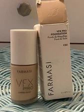 Farmasi Make Up VFX PRO Camera Ready Foundation 1oz C02 MGF  10/23 box damaged