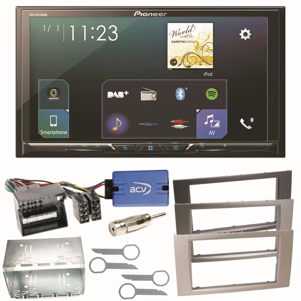 Pioneer SPH-DA230DAB Bluetooth Autoradio Einbauset für Ford Focus C-Max Fiesta T - Bild 1 von 1