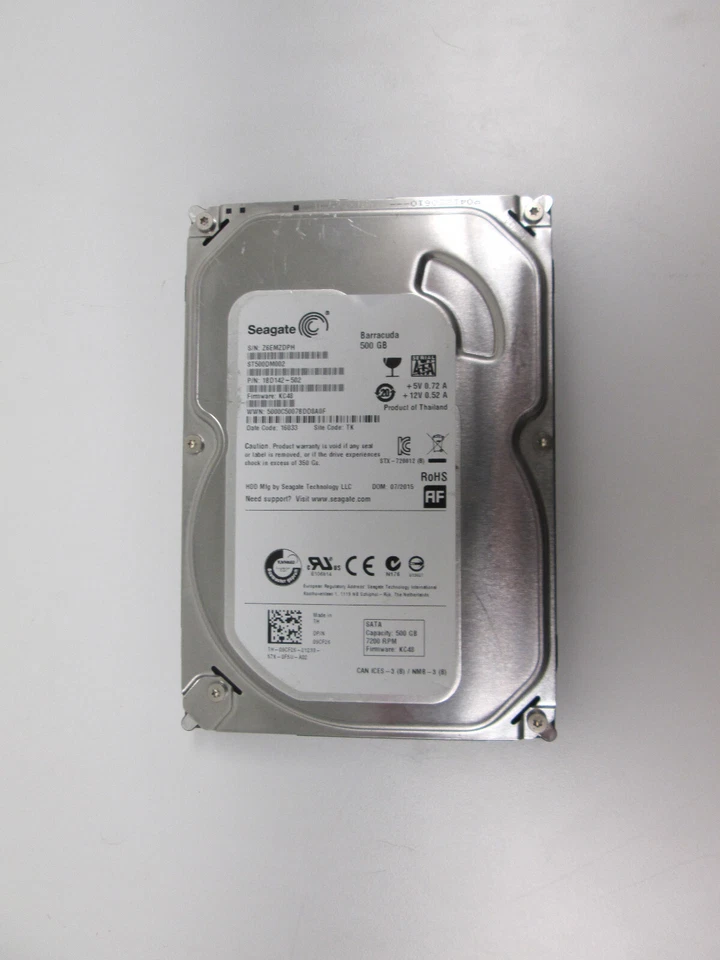 Seagate Barracuda ST500DM002 500GB SATA III 3.5 in Hard Drive (WIPED) - Image 2 of 3