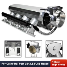 For LS1 LS2 LS6 4.8L 6.0L 102mm High Profile Intake Manifold & Throttle Body SL