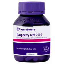 Henry Blooms Raspberry Leaf 200mg 60 Capsules 