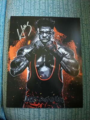 Powerhouse Hobbs Wrestlecrate handsigniertes Autogramm 8x10 AEW Royce Keys WWE
