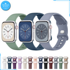 For Apple Watch Band 38mm 40mm 41mm 42mm 44mm 45mm 49mm Strap Silicone Bracelet
