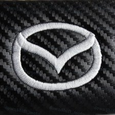 1 Set Of Carbon Look Embroidery Seat Belt Cover Shoulder Pads For Mazda Rx7 Rx8