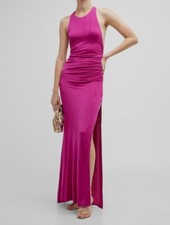  330 Misha Women's Pink Anastia High-Neck Sleeveless Jersey Gown Size 6