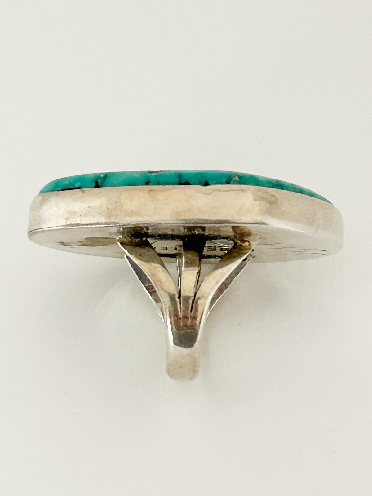 Large Turquoise Ring Sterling Silver Delbert Seca… - image 5