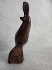 VTG HANDMADE IPE IRONWOOD  QUAIL FIGURINE -ON LOG- DARK FINISH- DENSE — photo 7